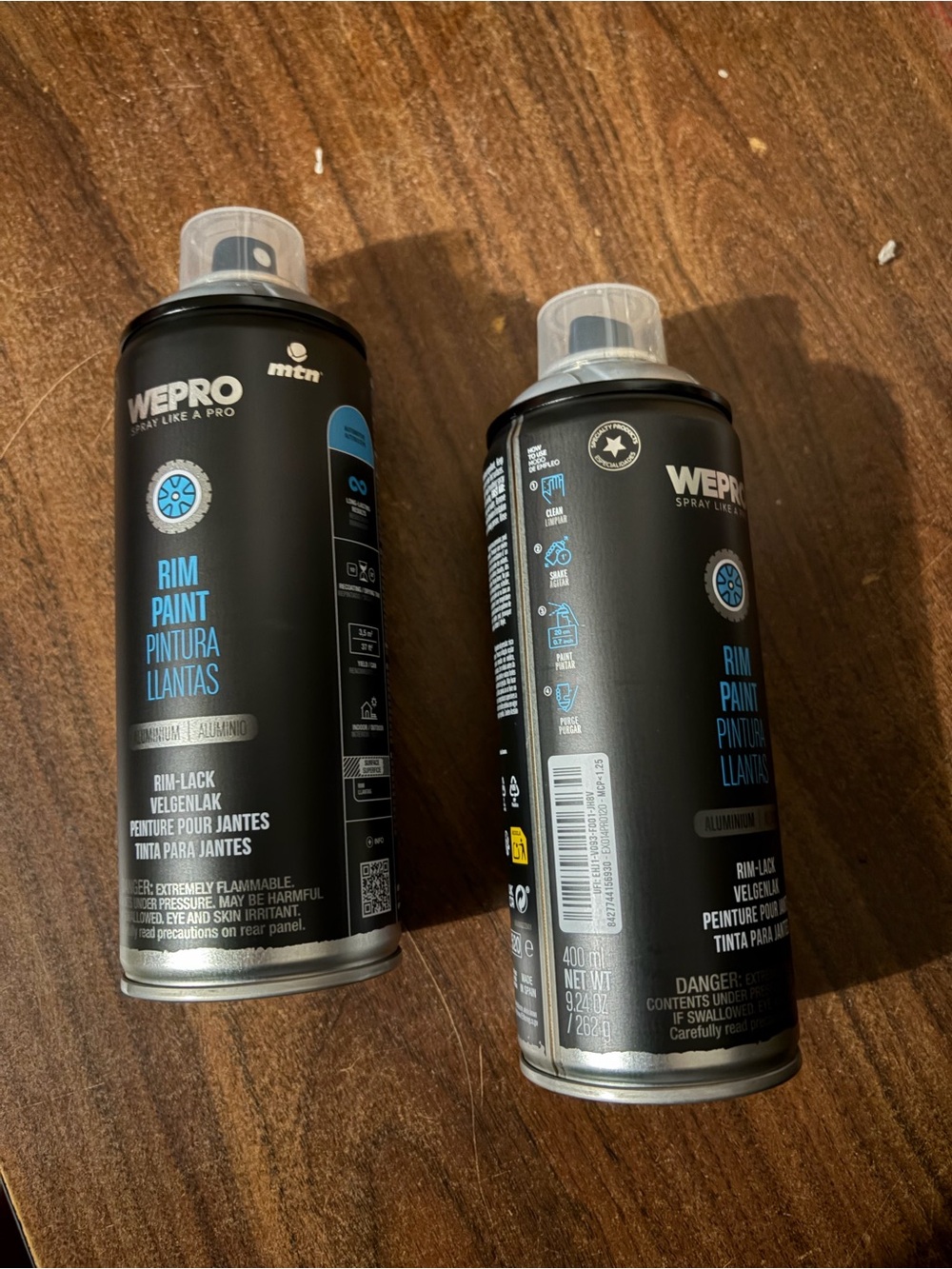 Wepro Rim wheels Spray paint brand new set of 2 silver VHT duplicolor